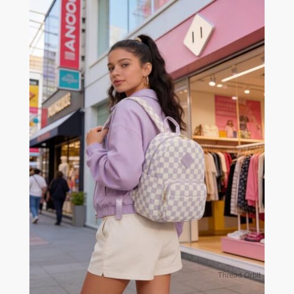 Corduroy Mini Backpack Purse, Lightweight Adjustable Strap Small Bag for Women main image 6
